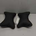 Car Neck Pillows Both Side Pu Leather 2pieces Pack Headrest Fit for Most Cars Filled Fiber Universal Car Pillow (Black)
