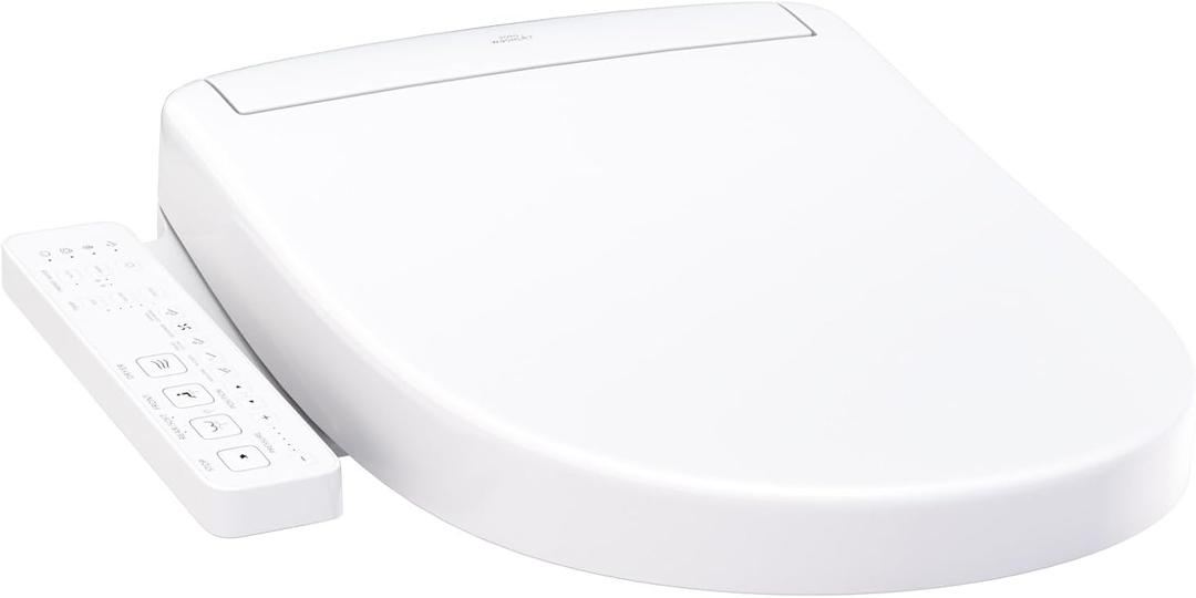 TOTO WASHLET S2 Electronic Bidet Toilet Seat with Instantaneous Water Heating, PREMIST and EWATER+ Wand Cleaning, Round, Cotton White - SW3345#01
