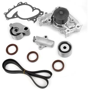 Timing Belt Kit with Water Pump Compatible with Toyota Camry Highlander Sienna Solara 2001-2010, Fits 3.0L 1MZFE & 3.3L 3MZFE V6 Engines, Replaces TKT-026