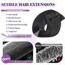 Clip in Hair Extensions Real Human Hair 18 inch 100g/3.6oz Straight Seamless Invisible Human hair Extensions Clip ins for Women Double Weft 8pcs #1B-Natural Black