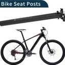 Bike Seat Posts Ultra Light Bike Saddle Post Seat Tube Matte Black 1 Pc 34.9x450mm Carbon Fiber