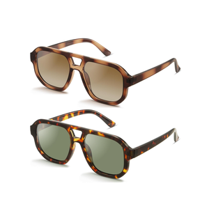Livho Trendy Polarized Square Aviator Sunglasses Women Men Square Eyewear Frame, Retro Sun Glasses for Women Men 2025 Shades