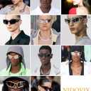 NIDOVIX Trendy Wrap Around Sunglasses for Men Women Fashion Cool Sport Y2K Stylish Cat Eye Sun Glasses UV400 Protection (Transparent/Grey)