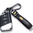 TACOMA Genuine Leather Car Keychain Key Chain for Men and Women Family Present Key Ring Accessories(Black)