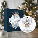 4 x Babys First Christmas Ornament 2025  Baby Girl Ornament  New Baby Holiday Decoration, Newborn Boy or Girls First Christmas Tree Ornament