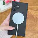 SAKUULO Magnetic for iPhone 16 Plus Case, Compatible with Magsafe, Full Camera Protection Silicone Shockproof Protective Slim Phone Cover for Women Girls for iPhone 16 Plus 6.7inch, Black