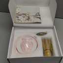 Matcha Whisk Set 7 PCs Ceramic Japanese Matcha Bowl Kit Includes Matcha Bowl, Matcha Whisk and Holder, Bamboo Scoop, Scoop Rest, Sifter, Tea Towel - Traditional Matcha Starter Set for Matcha Lovers (Pink)