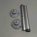 Foot Tube and Suction Cup Tips, for Toilet Safety Rail and Shower Chair Bench Bath Stool, Replacement Suction Cups Tips and Aluminum Tubes, 5 Height Adjustable Leg Tube Accessories