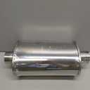 2'' Inch Ultra Quiet Resonator,2" Inlet 2" Outlet Exhaust Resonator,13.8" Overall Length Performance Muffler Resonator T304 Stainless Steel Universal Fitment