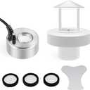 Mxmoonant 350ml/H Ultrasonic Mist Maker Fogger Metal Atomizer with Removable Splash Guard for Water Fountain Pond Pot Rockery Sink