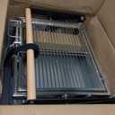 Folding Barbecue Grill, Portable Charcoal Grill with 360 Degree Rotating Cooking Grille, Cooking Grill with Adjustable Tray, Suitable for Outdoor Camping Picnicking Backyard Garden Parties