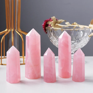 Apengshi Rose Quartz Tower Natural Healing Crystal Point Obelisk Stones Gemstone Pink Crystal Wand for Reiki Meditation Chakra Therapy Home Decor 5.90-6.69 Apengshi Rose Quartz Tower Natural Healing Crystal Point Obelisk Stones Gemstone Pink Crystal Wand for Reiki Meditation Chakra Therapy Home Decor 5.90-6.69