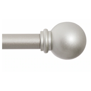 Kenney® Chelsea 5/8" Standard Decorative Window Curtain Rod, 48-86" Brushed Nickel