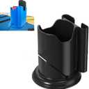 Paddle Board Cup Holder - Kayak Drink Holder for SUP, Paddle Board Accessories, No-Spill Elastic Cup Mount with Anti-Flip Design, Heavy-Duty TPE, Kayak & Paddleboard Phone Holder (Black)