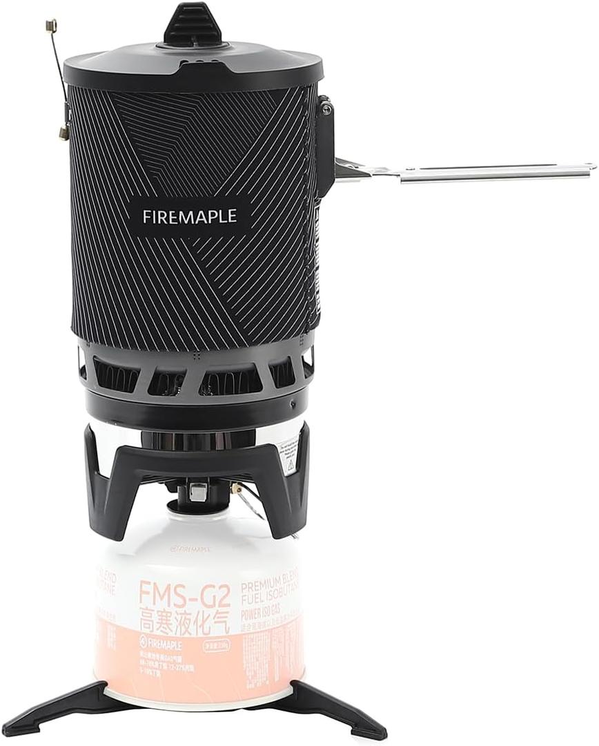 Fire-Maple Star X2 Pro Backpacking and Camping Stove-Fast Boiling, Compact and Efficient Camp Cooking Gear for Hiking, Trekking, Fishing, and Outdoor Adventures (Dark black)