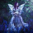 Fairy Wings for Adults Women 31.5"x29.5" Fairy Costume Set Large Butterfly Wings for Halloween Party (Blue)