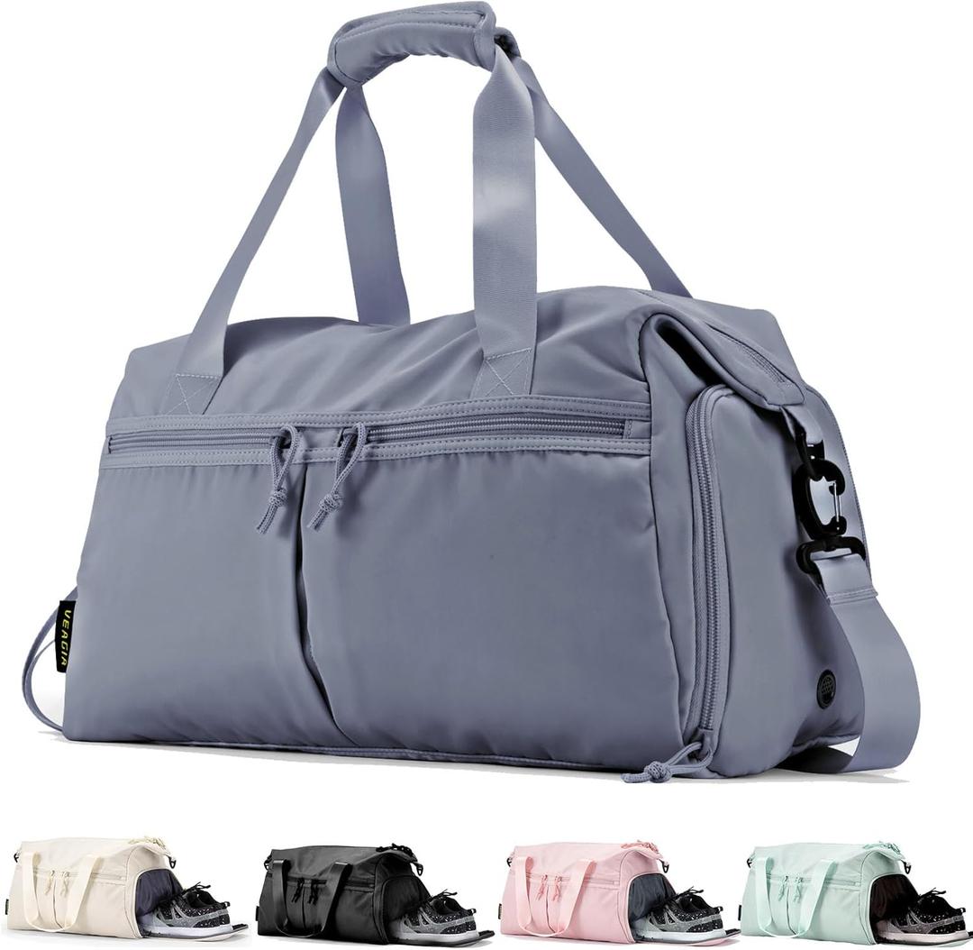 Weekender Duffel Bag with Shoe Compartment And Wet Pocket-Luggage Everyday Overnight Bag for Men and Women Travel-Carry On Gym Bag