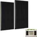 Penitue 2pcs Universal Window AC Side Panels Insulated Foam Board, Air Conditioner Seal Kit for 5000-24000 BTU Units with Adhesive Strips Noise Reducing Draft & Debris Block (Black)