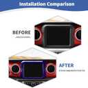 RT-TCZ for Jeep JL Center Console Radio Display Panel Trim Cover for Jeep Wrangler JL JLU Gladiator JT 2018-2023 Purple Interior Accessories 8.4 inch