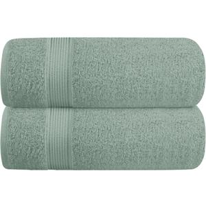 Elvana Home Cotton 2 Pack Oversized Bath Towel Set 28x55 inches, Large Bath Towels, Ultra Absorbant Compact Quickdry & Lightweight Towel, Ideal for Gym Travel Camp Pool - Jade