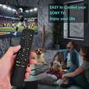 Voice Remote Replacement for Sony Smart TV Control:Comptible for 2019-2025 Sony Bravia OLED LED 4K 8K UHD,for Android Google TV with Shortcuts YouTube and Disney+ etc.