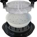Chicken shredder large with removable insert chicken breast and other meat shredder tool twist, hand operated twist to shred chicken beef pork or lettuce working built in non slip solution (Black)