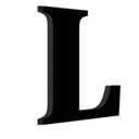 Black Wooden Letter L