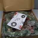 Christmas Wreath Decorations-22 inch Christmas Wreaths for Front Door with Pine Cones Berries-Xmas Door Wreath for Indoor Outdoor Windows Wall Holiday Decor 45 pcs Twig