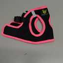 EcoBark Step in Dog Harness - Eco-Friendly Small Breed Dog Harnesses for XS and Small Dogs - Reflective and Adjustable Mini Body Halter Vest - Soft Mesh Toy Breed Harness (Black and Pink, Small)