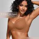 Jelly Bras for Women - S-2XL Seamless Wireless Padded Bralette with Support, Comfy Everyday T-Shirt Bra No Underwire (XXL)