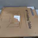 Folding Table 4 Foot,Portable Heavy Duty Plastic Utility Table,White