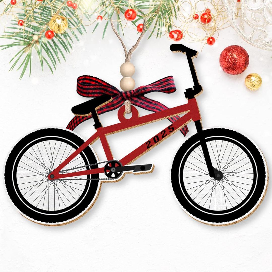 BMX Ornament - BMX Christmas Ornaments - Biking Gifts for Bicycle Rider Lovers, Cyclists, Bicyclists - Bike Cycling Gifts for Men, Women - Wood Bicycle Ornament 2025