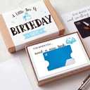 ReliThick 22 Pcs Happy Birthday Gift Card Holder and Box, Personalized Graduation Gift Care Package for Party Favors(Blue)