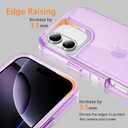 Compatible with iPhone 16 Plus Case with HD Screen Protector, Heavy Duty Shockproof [3 in 1] Clear Phone Cases for iPhone 16 Plus 6.7" (Purple)