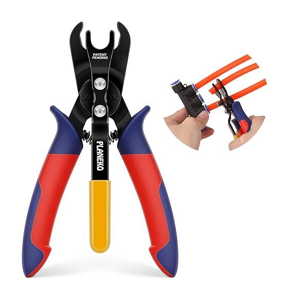 PLANEKO Push to Connect Fitting Air Hose Removal Tool for 3/8" 1/2" Pneumatic Tube Air Line Fittings Removing Push Fit Disconnect Tong Tool Quick Connect Release 10mm 12mm Hose Pliers