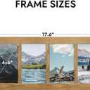Hongkee 4x6 Oak Wood Picture Frame Collage, Real Glass and Solid Wooden Frames, Display 4 4x6 Picture Frame - Horizontal or Vertical Wall Mounting(1Pack, Natural), Four 4X6 in