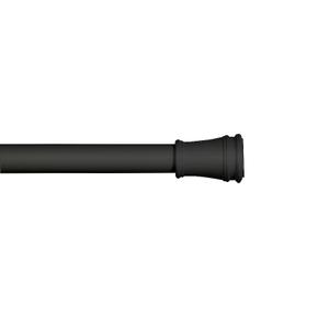 Kenney - Rogers Twist & Fit Tension Curtain Rod, Durable Metal Construction with No-Tools Installation, 5/8" Diameter, Adjustable 28"-48", Secure Hold for Windows, Black