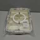 Patent Design Ribbed Snackle Box Container Snack Container Divided Serving Tray with Lid and Handle, 8 Divider Portable Snacklebox for Travel Beach for Charcuterie Veggie Fruit Candy,1 Pack (White)