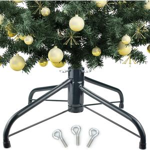 Vanleonet Christmas Tree Stand,Universal Folding Xmas Tree Base, Replacement Metal Tree Stand Base for 4-8Ft Christmas Artificial Trees, Fits 0.5-1.57In Tree Pole (Green)