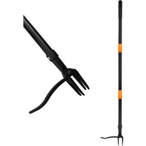 Weed Puller Tool, 4-Claw Stand Up Gardening Hand Weeding Tool with Adjustable 47.8" Stainless Steel Handle & 1035 Steel Head - Easily Remove Weeds Without Bending, Pulling, or Kneeling