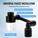 1080Swivel Faucet Extender, Sink Water Faucet Aerator Extension, kitchen sink faucet, Kitchen Rotating Extension with 2 Mode Splash (Black, Extender with filter)