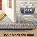 YDKGL Door Mat Entrance 24"x35", Dirt Resistant and Absorbent, Non-Slip Rubber Backing Floor Mats, Easy Clean Low-Profile Doormat for Entryway, Front Door, Inside Entrance, Grey