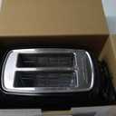 Toastmaster 2-Slice Toaster - Black with Stainless Steel - Kitchen Essential for Sandwich Bread & Breakfast Toast - Toaster with Wide Slots, High Rise Toast Lift & Cool-Touch Exterior