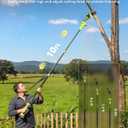 Electric Pole Saw, 6-Inch Cordless Mini Chainsaw with Extension Pole, Extendable to 16 ft, 2x4.0Ah Batteries, Tool-Free Chain Tensiong, Electric Pole Chainsaw for Tree Trimming & Thick Branch Cutting