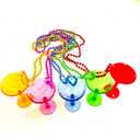 25Pcs Multicolor Cocktail Shot Glass Beads Plastic Shot Necklace Cup for Birthday Wedding, Festival Parade Decoration, Cinco de Mayo Fiesta Party Supplies