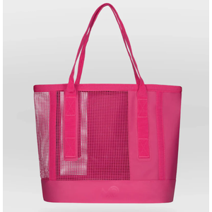 CASSI, Beach Tote Bag, Waterproof Bottom, Hot Pink 