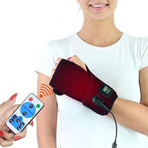sticro Moist Hand Heating Pad Wrist Brace for Carpal Tunnel Relief, Auto Off Full Heat Coverage 6 Settings Heating Pad for Left Right Hand Tendonitis, Arthritis Pain Relief(Medium)