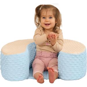 Baby Sit Up Pillow | Baby Pillow for Sitting Up | Comfortable Infant Seat for Early Sitting & Playtime | Soft & Stable Seat with Ring | Suitable from 4 Months (Blue)
