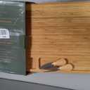 Eese Charcuterie Board Set- Bamboo Charcuterie Boards 14x11 Inch Serving Tray with Cheese Knife Set, Deep Groove Cheese Board & Utensil Holder, Cheese Tray Gift for Entertaining, Wine Nights & Parties