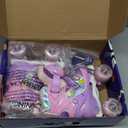 Nattork Kids Roller Skates for Girls, 4 Size Adjustable Rainbow Quad Skates with All Light Up Wheels - Best Birthday Gift for Outdoor Sports (Small(10C-13C), Purple)